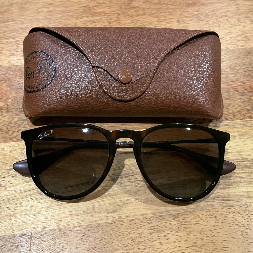 Ray-Ban Erika Sunglasses, Tortoise, Polarized